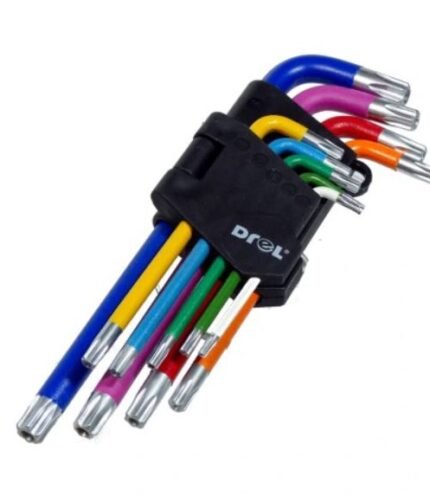 Raktai TORX spalvoti prailginti T10-T50 9vnt