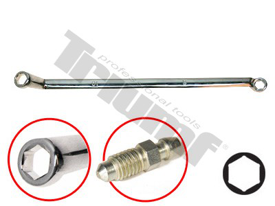 Raktas lenktas 7x9mm / šešiakampė kilpa