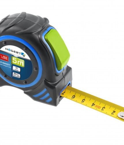 Ruletė 5m*19mm MID sertifikatas HOEGERT DVIPUSĖ MAGNETINIU GALU