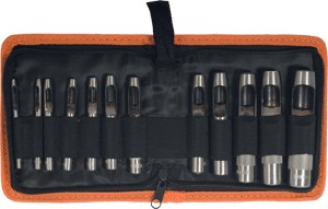 Skylių išmušėjų komplektas (3-19mm)