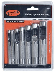 Skylių išmušėjų komplektas (4-16mm)