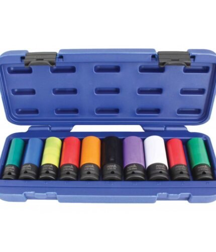 Smūginės 1/2" ilgos galvutės su apsauga 10vnt