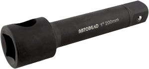 Smūginis prailgintuvas 1'' 200mm su skyle