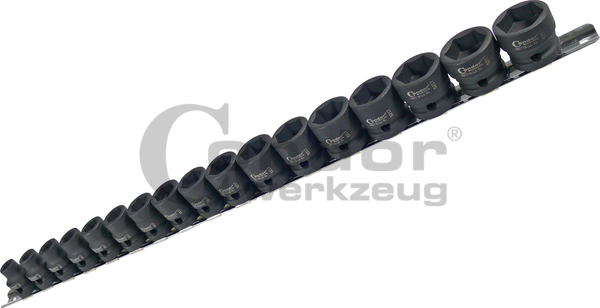 Smūginių EXTRA trumpų galvučių komplektas 1/2" 6k. (8-24 mm) Smūginių EXTRA trumpų galvučių komplektas 1/2" 6k. (8-24 mm)