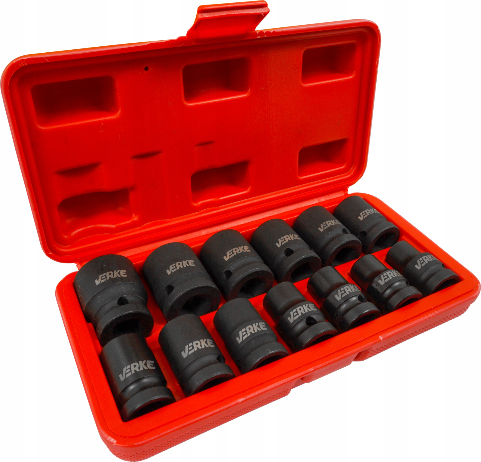 Smūginių galvučių komplektas 1/2" 6k. 10-24mm 13vnt. Smūginių galvučių komplektas 1/2" 6k. 10-24mm 13vnt.
