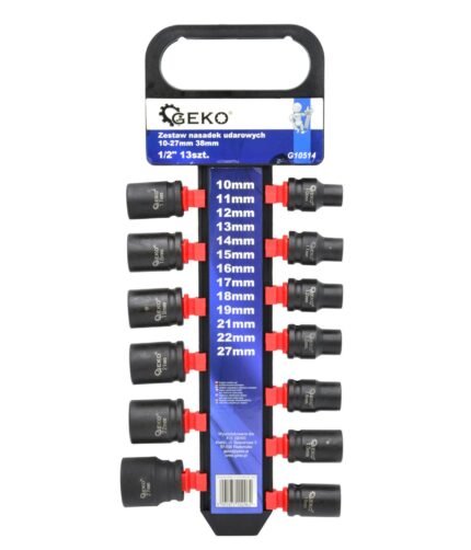 Smūginių galvučių komplektas 1/2" 6k. (10-27 mm)