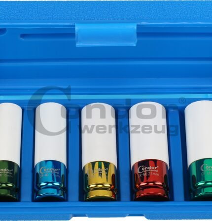 Smūginių galvučių komplektas 1/2" ratams su plastikine apsauga