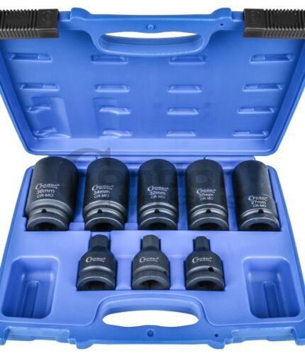 Smūginių galvučių komplektas 3/4" (12-kamp) + 3/4 antgaliai