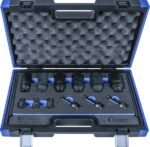 Smūginių ilgų galvučių komplektas 3/4" 12-kamp. + antgaliukai SPLINE/HEX