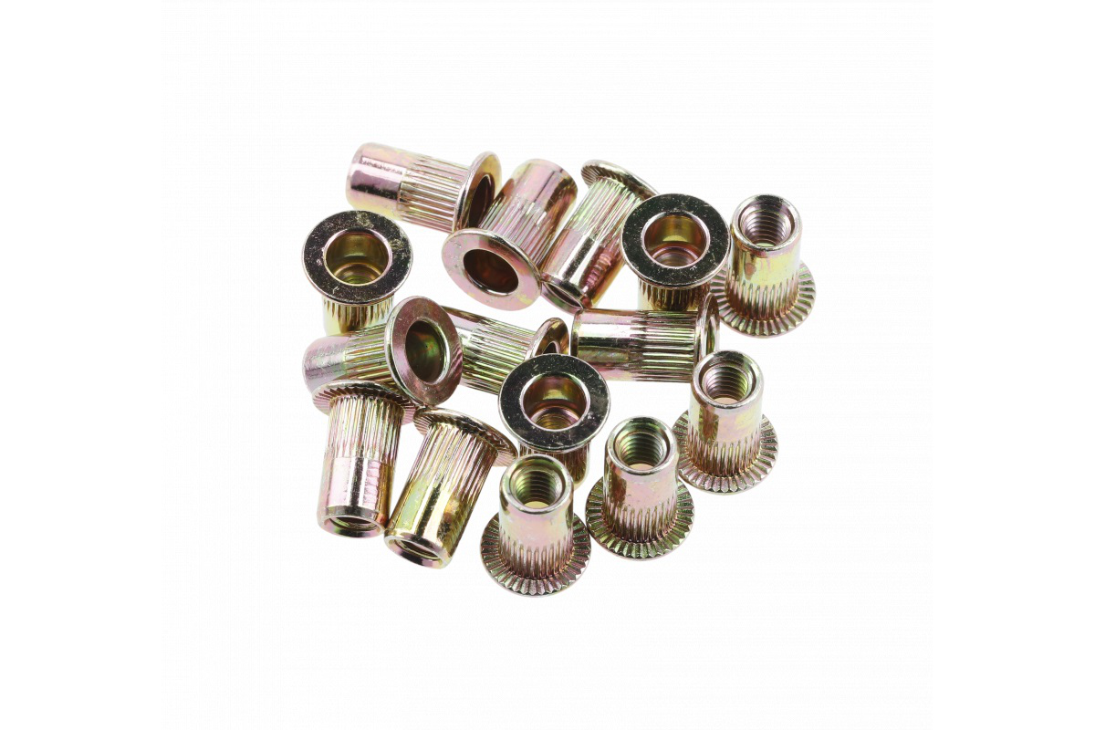 Srieginės plieninės kniedės M4 20vnt. Srieginės plieninės kniedės M4 20vnt.