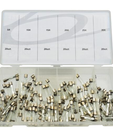 Stiklinių saugiklių komplektas 5A-30A / 120dalių