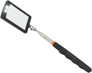 Teleskopinis veidrodėlis su pašvietimu 50x90mm
