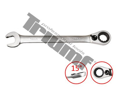 Terkšlinis raktas 11mm su perjungimu / 72 dantuku
