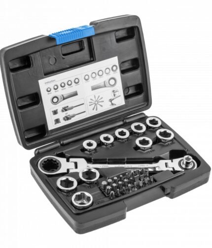 Terkšlinis veržliaraktis su galvutėm ir antgaliais