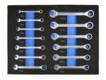 Terkšlinių raktų komplekttas 8-22mm su įdėklu vežimėliui 13 dalių