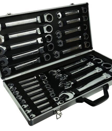 Terkšlinių raktų vartomu galu komplektas 22vnt 6-32mm