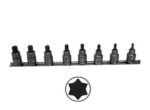 Įpresuotų 1/2 TORX antgalių rinkinys 9 vnt.