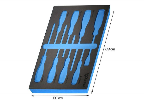 Tuščias dėklas vežimėliui / atsuktuvams 8dalių Tuščias dėklas vežimėliui / atsuktuvams 8dalių