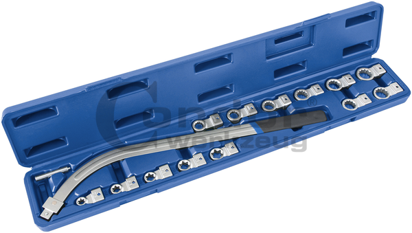 Universalus lenktas spec. raktas su keičiamomis galvomis 15 vnt. Universalus lenktas spec. raktas su keičiamomis galvomis 15 vnt.