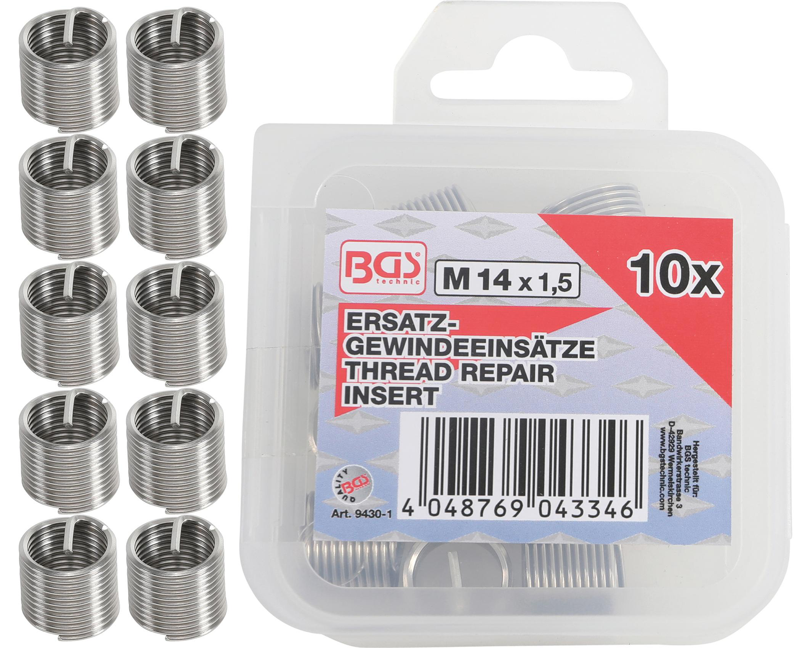 Vieliniai indėklai sriegiui M14 x 1 Vieliniai indėklai sriegiui M14 x 1