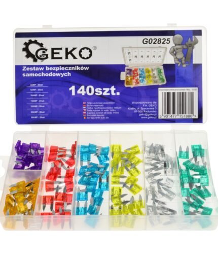 Automobilinių saugiklių komplektas 140 dalių