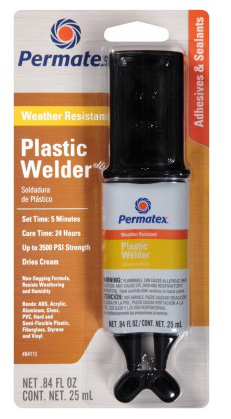 Dirbtinio pluošto klijai plastikui / Permatex