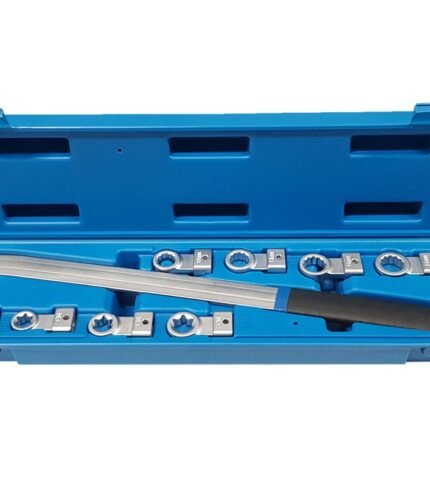 Diržo įtempimo raktas ilgas su keičiamom galvom