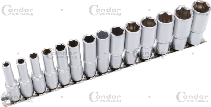 Ilgų galvučių komplektas 3/8" 6k. (6-19 mm) Ilgų galvučių komplektas 3/8" 6k. (6-19 mm)