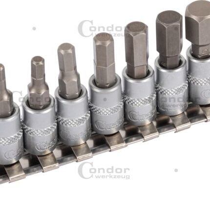 Įpresuotų 1/4 HEX antgalių rinkinys H3-H10 (7dalių)
