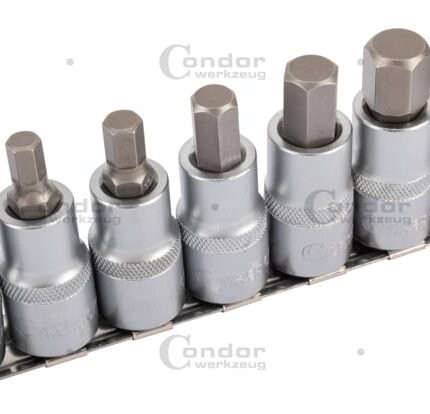 Įpresuotų antgalių komplektas 1/2" HEX 6-17mm. 7dalių