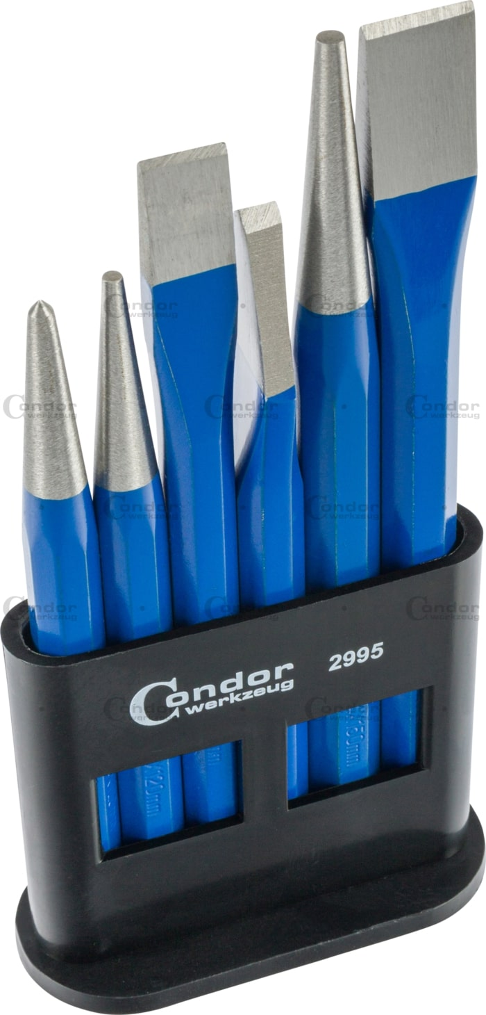 Kaltų ir išmušėjų komplektas 6dalių Kaltų ir išmušėjų komplektas 6dalių