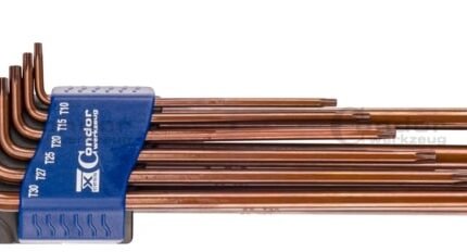 L-formos ilgų TORX  raktų komplektas T10-T50