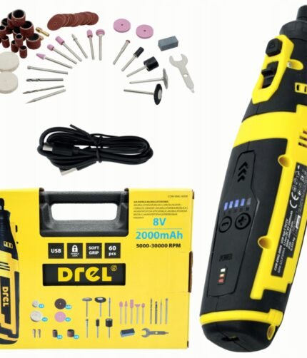 Akumuliatorinis graveris šlifuoklis su greičio valdymu 8v/2000mAh 60vnt