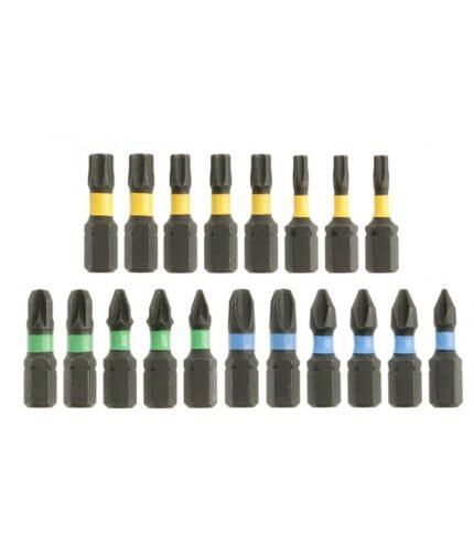 Smūginių 1/4 antgalių komplektas (25mm) MIX