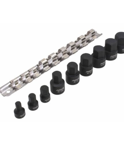 Smūginių 1/4-3/8' antgalių komplektas coliniai Cr-Mo / 9vnt