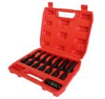 Smūginės galvutės ilgos 1/2" (8-19mm) + šarnyras
