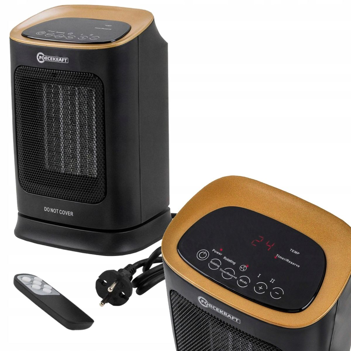 Termoventiliatorius oro šildytuvas 1800W su nuotolinio valdymo pulteliu Termoventiliatorius oro šildytuvas 1800W su nuotolinio valdymo pulteliu