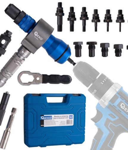 Kniediklis gręžtuvui - srieginėms kniedėms + plieninėm kniedėms M3-M12 / 2