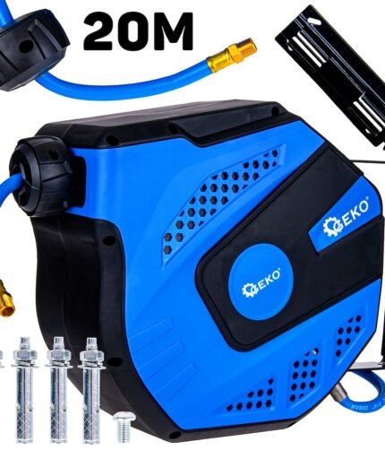 Pneumo žarna 20m su automatine rite / su laikikliu / vidinis Ø 8mm