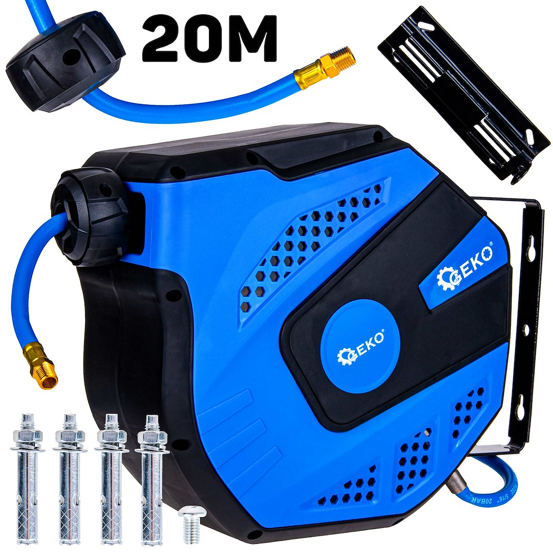 Pneumo žarna 20m su automatine rite / su laikikliu / vidinis Ø 8mm Pneumo žarna 20m su automatine rite / su laikikliu / vidinis Ø 8mm