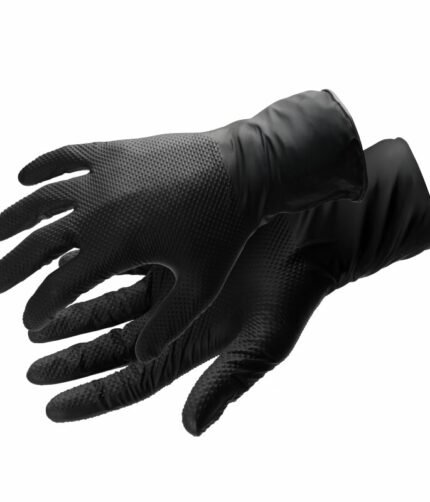 Nitrilinės vienkartinės pirštinės su tekstūra WUSSOW / XL dydžio (100vnt.)