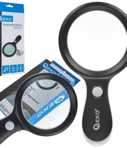 Padidinimo stiklas-lupa su LED 88mm 10x