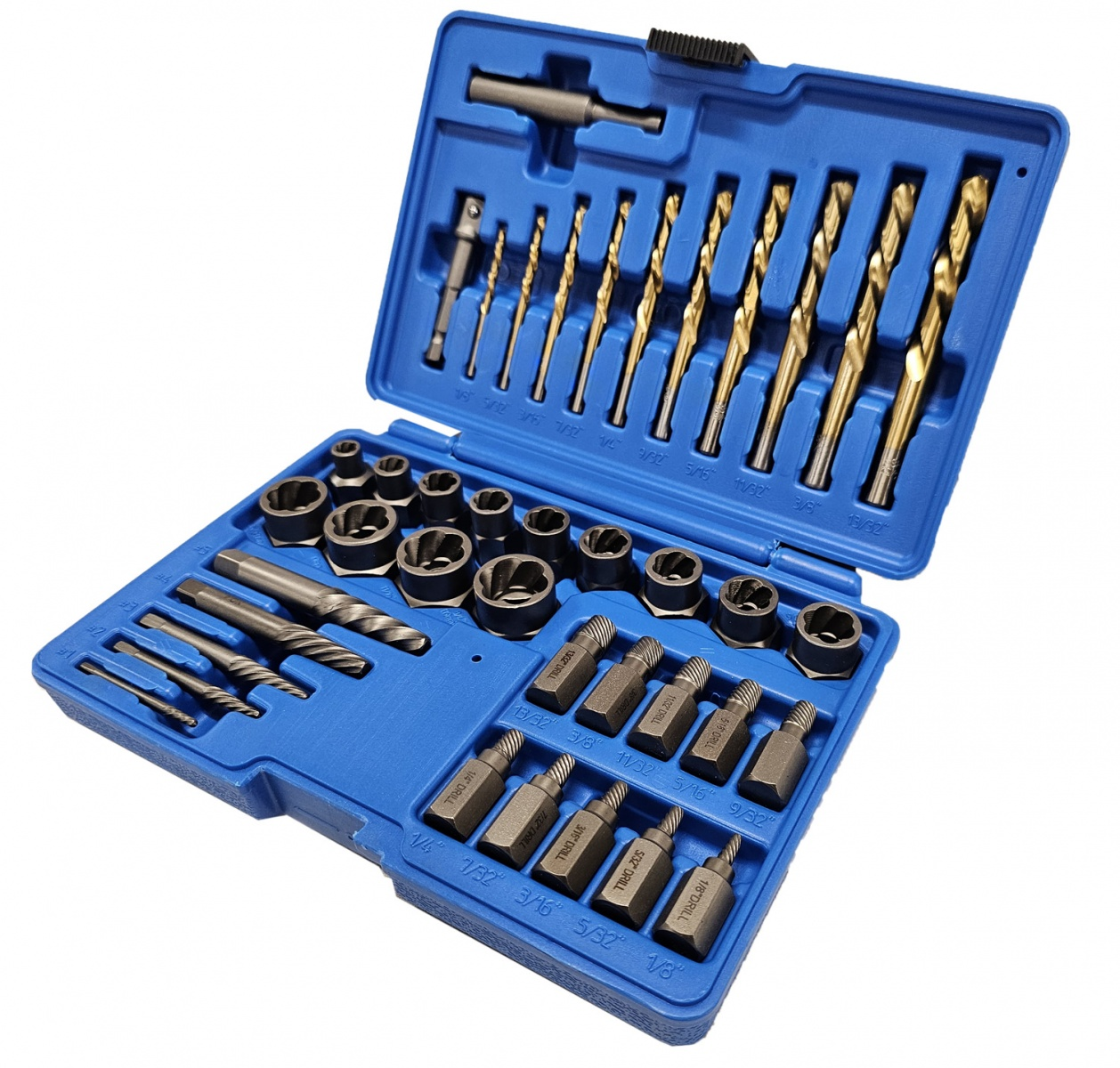 Sugadintų varžtų ir veržlių atsukimo komplektas 40vnt. Sugadintų varžtų ir veržlių atsukimo komplektas 40vnt.