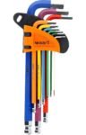 L-formos šešiakampiai HEX raktai / spalvoti ilgi 9* 1.5-10mm
