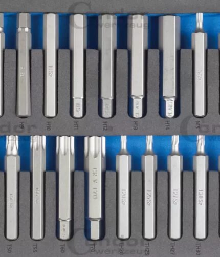 Antgaliai ilgi TORX HEX SPLINE 40 dalių / su dėklu vežimėliui