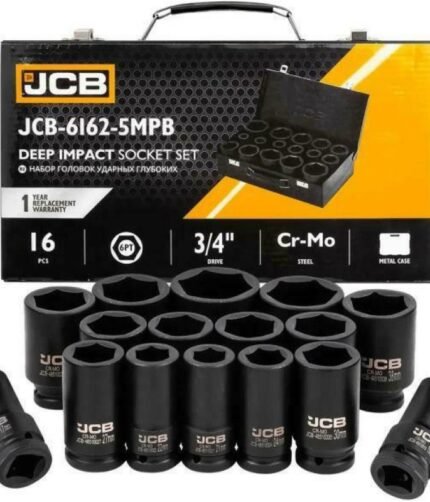 Smūginių ilgų galvučių komplektas 3/4'' 6-K 17-50mm 16vnt.