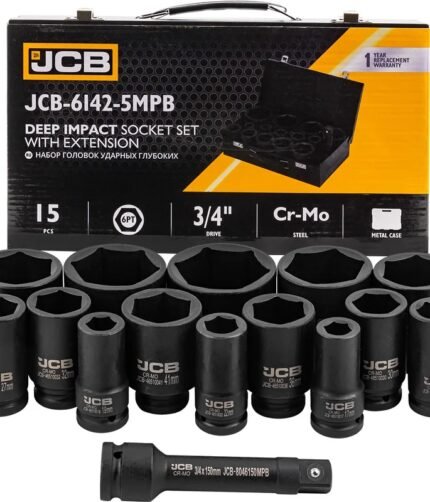 Smūginių ilgų galvučių komplektas 3/4'' 6-K 17-65mm 15vnt.