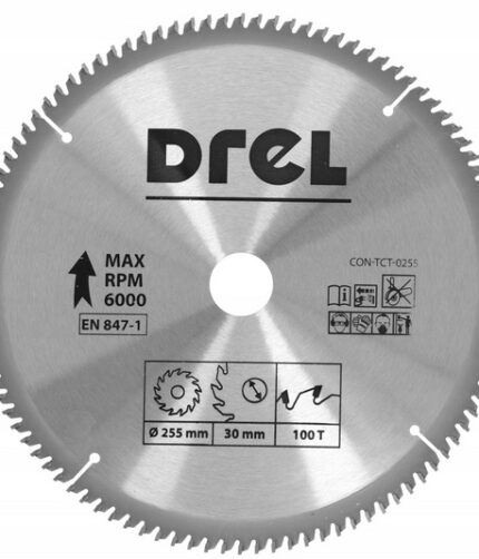 Pjovimo diskas 255x30mm 100T su kietmetaliu