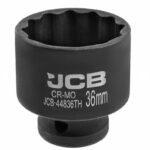 Smūginė 1/2 trumpa 36mm 12-kampė galvutė plonasienė (Cr-Mo)