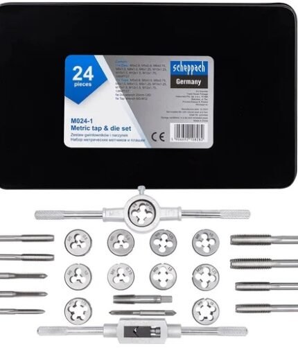 Sriegiklių ir sriegpjovių komplektas 24dalių (M5-M12)